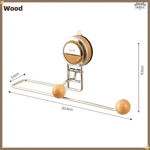 [SG Seller]No‑Punch Suction Paper Towel Rack Durable Wall‑Mount Kitchen Hanger for Tissue Roll and Cleaning Towels