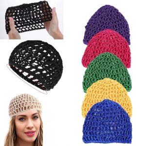 JAYQQ Breathable Hair Net Cap Crochet Cap Comfortable Turban Hat Simple Hollowout Mesh Wig Caps for Women