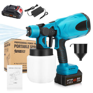 【MAKITA】กำลังสูง 3000W กาพ่นสี ไร้สาย กาพ่นสีไร้สาย อุปกรณ์ทาสี(ใช้ได้ทั้งสีน้ำ+สีน้ำมัน) กาพ่นสีไฟฟ้า เครื่องพ่นสีไฟฟ้า กาพ่นสีไฟฟ้า เครื่องพ่นสี กาพ่นสี แบตเตอรี่ 48V Electric Paint Sprayer เครื่องพ่นสีไฟฟ้า