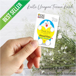 Kartu Ucapan Terima Kasih / Souvenir Tag / Tema Doraemon
