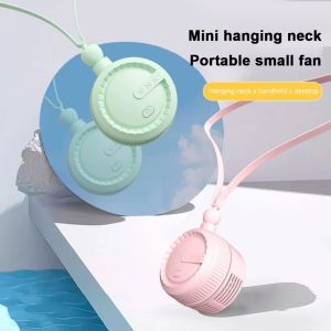 SEJUE4373 3 Speeds Hanging Neck Fan Adjustable 360 Degree  Rotating USB Charging Bladeless Neck Fan Portable Cooling Mini  Electric Fan Outdoor Sports
