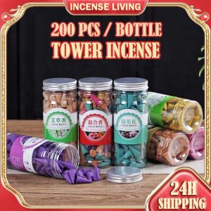 200Pcs Tower Incense Cone Sandalwood Incense Mosquito Killer Fragrance Sleepwell Relaxation