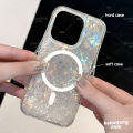KELONTONG UNIK | EXTRA STRONG MAGNET Callie Shell Glitter Magsafe Acrylic Magnetic Case - Hardcase/ Casing HP for iPhone 11 12 13 14 15 16 PRO PROMAX PLUS CIMA. 