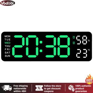 Digital Alarm Clock LED Desk Alarm Clock Multifunctional USB Charging Electronic Wall Clock Dual Alarm Clock for Bedroom
