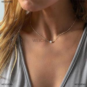 [COD] WEICHENG Trendy Elegant s Beaded Necklace For Women Girls Fashion Exquisite Clavicular Chain Party Jewelry Accessories Gifts