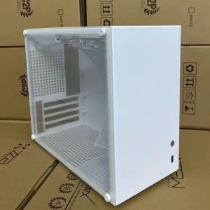 (New Arrival)ZZAW C2 Plus Computer Case Support Full Size MATX Motherboard+ATX Power Supply+3 Fans Long Graphic Card Desktop PC Mini Micro 2022 Small Aluminum Computer Chassis with Tempered Glass Side Panel for Home Office and Gaming