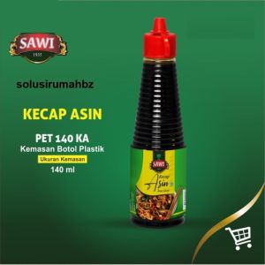 kecap asin cap sawi botol pet 140ml 140 ml dengan wadah pencetan