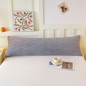 SUNLIGHT HOME Velvet Long Pillowcase With ZipperLeaf Pattern Couple Pillow CaseBreathable Bolster CaseSolid Color Lengthen Pillowcase