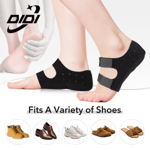 DIDI 1 Pair Gel Heel Protectors Breathable Silicone Heel Cushion Cups Heel Pain Relief Foot Sleeve for Heel Pain