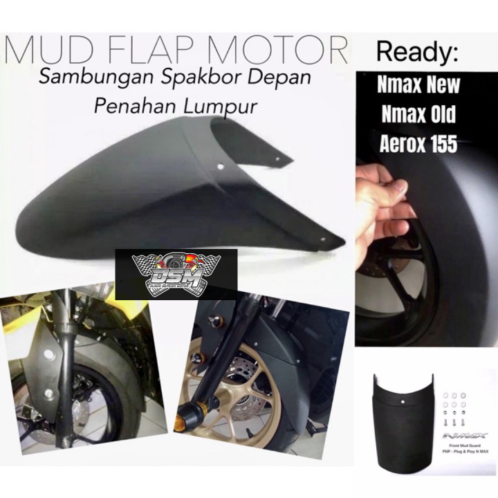 Mudflap Nmax Aerox Sambungan Spakbor Depan Nmax Aerox Bahan Plastik Abs