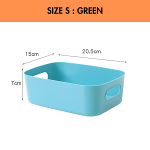 Multipurpose Storage Box Organizer Basket Portable Simple Home Office Kitchen Bathroom Big Volume Kotak Simpanan桌面塑料杂物收纳