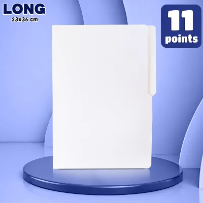 FCI White Folder Short & Long Size File Folder | Document Holder Crumple Resistant for School Office and Stationery Supplies (Sold Per Piece)