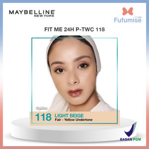 MAYBELLINE Fit Me Matte + Poreless Powder Foundation 24H Oil Control SPF 44 / PA++++ | Bedak | Two Way Cake TWC | Waterproof | Long Lasting Tahan Lama | Fullsize & Refill (BPOM)