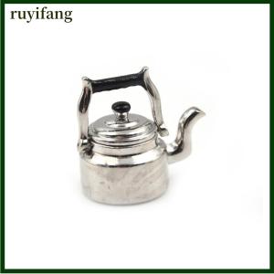 ruyifang บ้านตุ๊กตา1 12กาน้ำชาขนาดเล็กของเล่นเฟอร์นิเจอร์สมมุติ