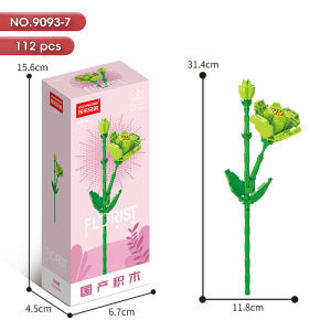 50 Style Flower Bouquet Building Blocks Ornament Girl Toys Gift Home Decoration Collection