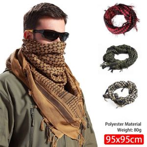 INNEED 1Pcs Palestine Bandana Muslim Shemagh Scarf 95x95cm Polyester Square Neck Wrap Arabic Turban Hijab Polyester Islamic Traditional Costumes Plaid Shawl Adults