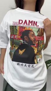Casual Original KENDRICK LAMAR Chinatown Style Japanese Element Creative T-Shirt COTTON SHIRT