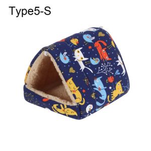 CRUSHES น่ารัก กระรอกกระต่าย กึ่งปิด สบาย กรงขนาดเล็ก เสื่ออุ่น บ้านหนูแฮมสเตอร์ รังหนูตะเภา ที่นอนสัตว์เล็ก