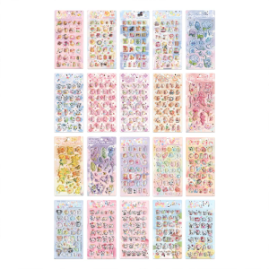 สติกเกอร์นูนรูปสัตว์ทำจากเรซินสำหรับสมุดวางแผนงานวารสารงานฝีมือสมุดภาพอัลบั้มรูปสติ๊กเกอร์ให้กำลังใจสำหรับเด็กเพื่อรับรางวัล