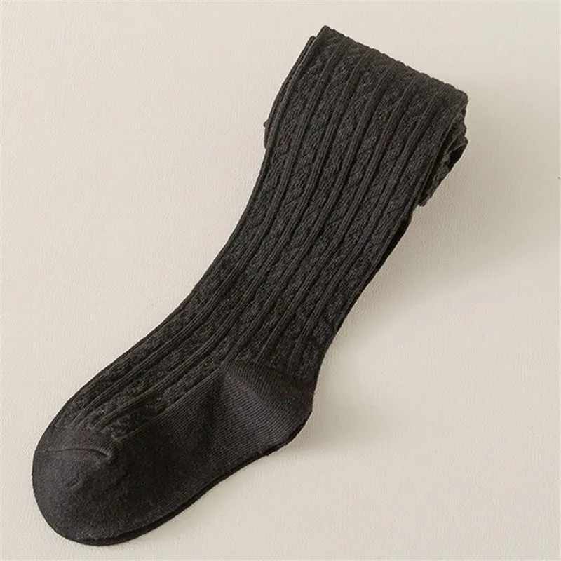 Toddler Baby Girls Tights Soft Ribbed Knit Leggings Winter Warm