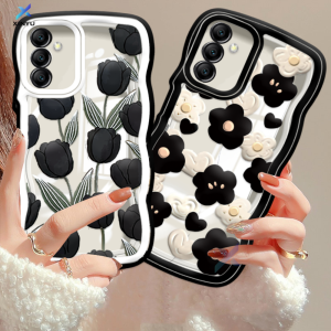 (Lokal Ready) Xinyu Casing hp Samsung A14 A04S A13 A04E A03 A03S A50 A50S A30S A23 A22 A21S A12 A02S A11 A51 A10 A30 A52 A52S M12 A71 A53 A32 M23 5G A33 A73 Wavy Edge Oil Painting Flower Soft Artistic Floral Case