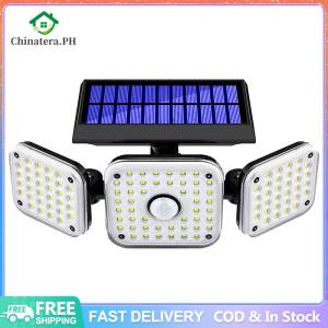 112 LED Outdoor Super Bright LED IP65 Waterproof 3 Heads Flood Light with 3 Modes 20W for Exterior Outside Garage House