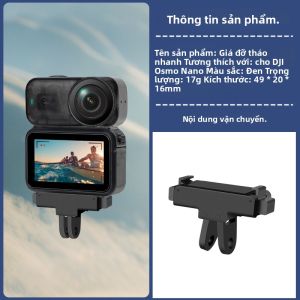 Bộ chuyển đổi từ tính cho máy ảnh ngón tay cái hành động DJI Nano với các phụ kiện tháo nhanh có thể gập lại Tương thích với các đế gắn khác nhau