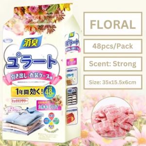 (SG Stocks) Dehumidifier Hanger Bags – Anti-Mold Moth Balls Insects Dry Wardrobe Shoe Cabinet Moisture Absorber