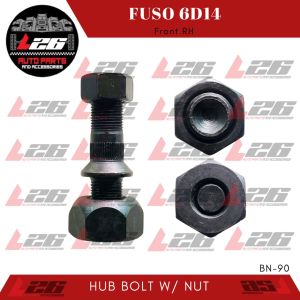 Mitsubishi Fuso 6D14 FRONT HUB BOLT WITH NUT STUD WHEEL HUB DRUM RH/LH BN-90