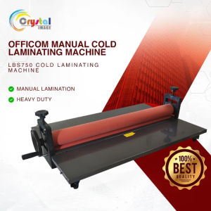 Manual Cold Laminating Machine Officom LBS750 750mm (29.5") Heavy Duty Metal Body Non-Electric Roller Laminator for Wide Format Photo Printing Signage