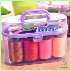 Mexin DIY อุปกรณ์เย็บผ้า ด้าย เข็ม ครบเซ็ท ขนาดพกพา คละสี Sewing set
