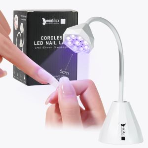 beautilux Gooseneck UV Lamp Hands Free LED UV Nail Lamp with Smart Sensor Rechargeable Quick Dry Rotatable Flash Cure Light for Acrylic Nail