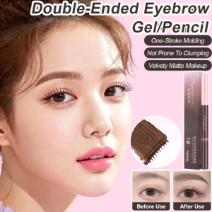 Dual Head Eyebrow Tint Pencil 2 IN 1 Pomade Brow Pencil With Brush Long Lasting Natural Waterproof Sweatproof双头多用眉笔