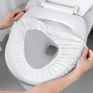 10pcs Disposable Toilet Seat Cover Pad Portable Toilet Mat Non-Woven Fabric Potty Seat Cushion for Travel Outing Hotel Hospital