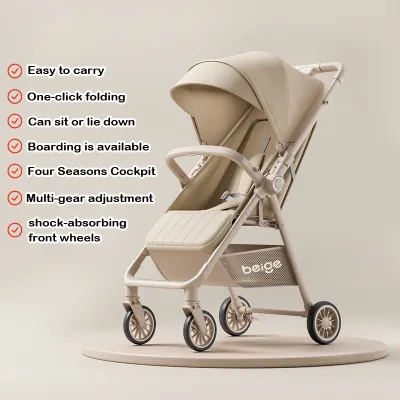 Baby Strollers Travel Strollers With Sunshade and Seat Cushion Foldable Baby Strollers