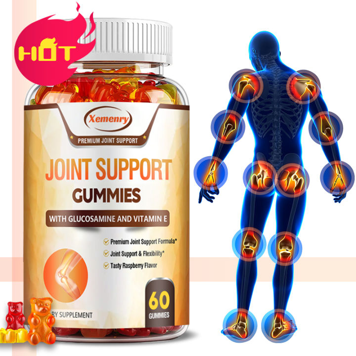 Joint Support Gummies Contains Glucosamine and Vitamin E Supports joint mobility Relieves