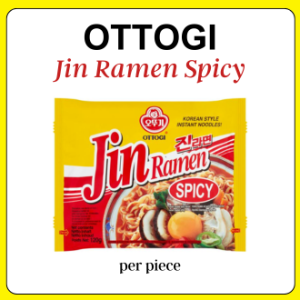 Jin Ramen Mild Noodles and Jin Ramen Spicy Noodles per pack and per piece with a harmony of chewy noodles beef bone stock and a long traditional spicy taste provides a deep and rich experience.