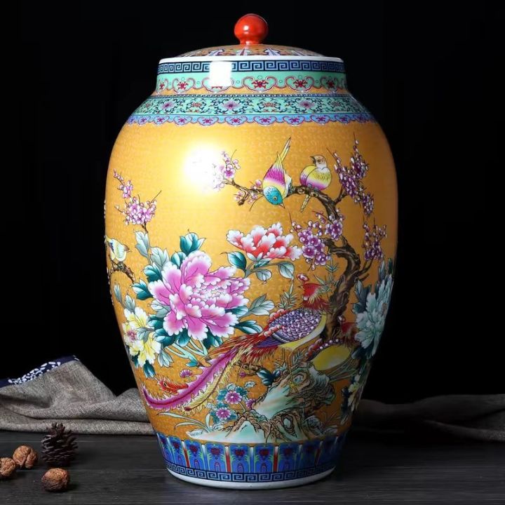 Ceramic rice jar rice bucket rice storage box clay pot rice dispenser ...