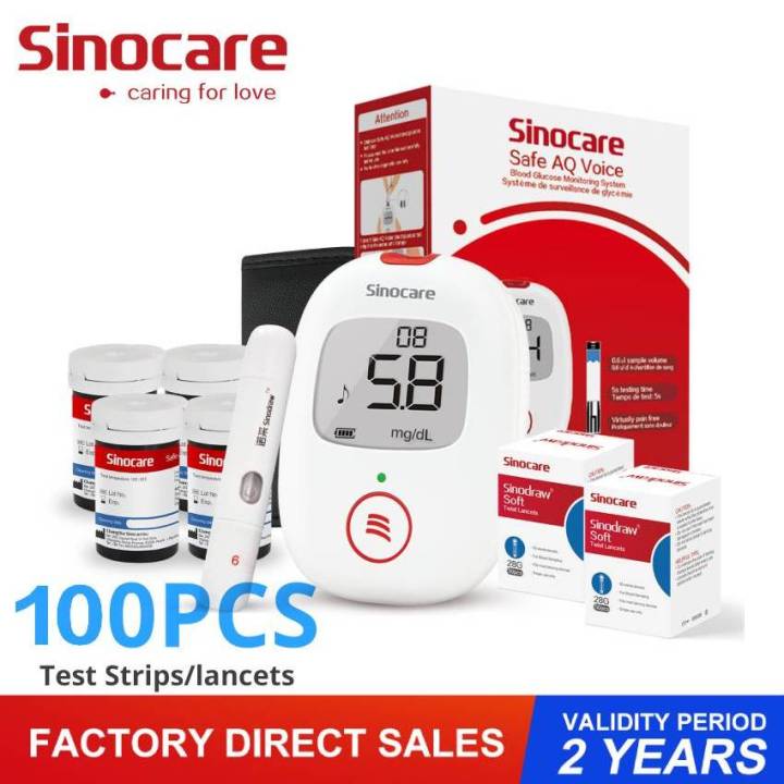 [English Voice] NEW Sinocare Safe AQ Voice Blood Glucose Monitor ...