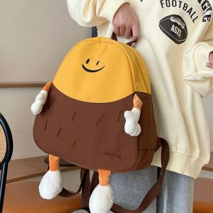 COSE Preppy Style Potato Backpack Cartoon Cute Expression Sweet Students Bags Portable JK Lolita Cartoon Schoolbags Lady