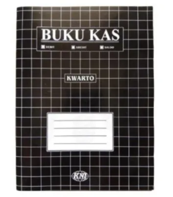 BUKU CATATAN / BUKU KAS HITAM KNI / BUKU DEBIT KREDIT UKURAN KWARTO FOLIO ( 1 PCS )