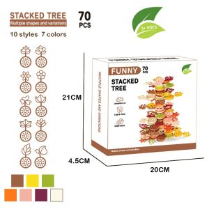 Kids Stacking Game Tree Block Stacked Tower Tree Building Block Game Balancing Blocks Toy Puzzle Early Education Toys