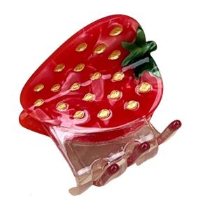 Hair Claw Clip for Strawberry Theme Large Claw Hair Barrettes Unique Adornment Hairpin Fashion Unique Flower