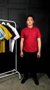 BINS FASHION- Baju Koko Tangan Pendek 6 Warna /Kemeja Pria kerah shanhai