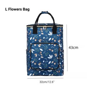 Ayuqi® Folding Shopping Trolley 5-wheel Large Capacity Retractable Grocery Market Trolley Shopping Cart
