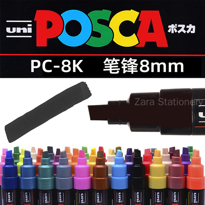 1Pcs Japan UNI Ball POSCA PC-8k Marker Pen POP Poster PenGraffiti  Advertisement 8mm Art Stationery Multi-color Optional Painting Supplies  Lazada PH
