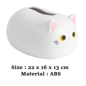 Tissue Box Storage Box Toothpick Cute Kitty Decoration Bekas Kucing Tissue Paper Wet Tissue Organizer Raya Cafe Lobby