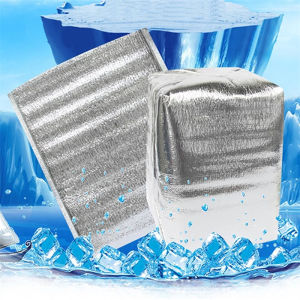 5Pcs Disposable Aluminum Foil Thermal Insulation Bag Lunch Box Thermal Insulation/Food Takeaway Packaging/Hot and Cold Dual Use/Long-distance Cold Storage Bag