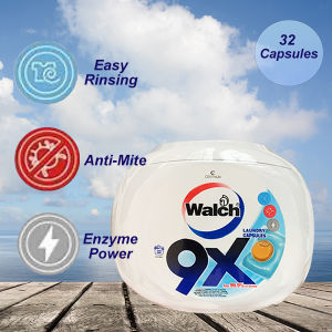 Discover the Power of Clean with Walch Antibacterial Laundry Capsules. 12g x 32 capsules