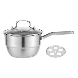 Grade Stainless Steel Double Layer Milk Cooker With Thickened Base Saucepan Steamer Pot For Even Heating